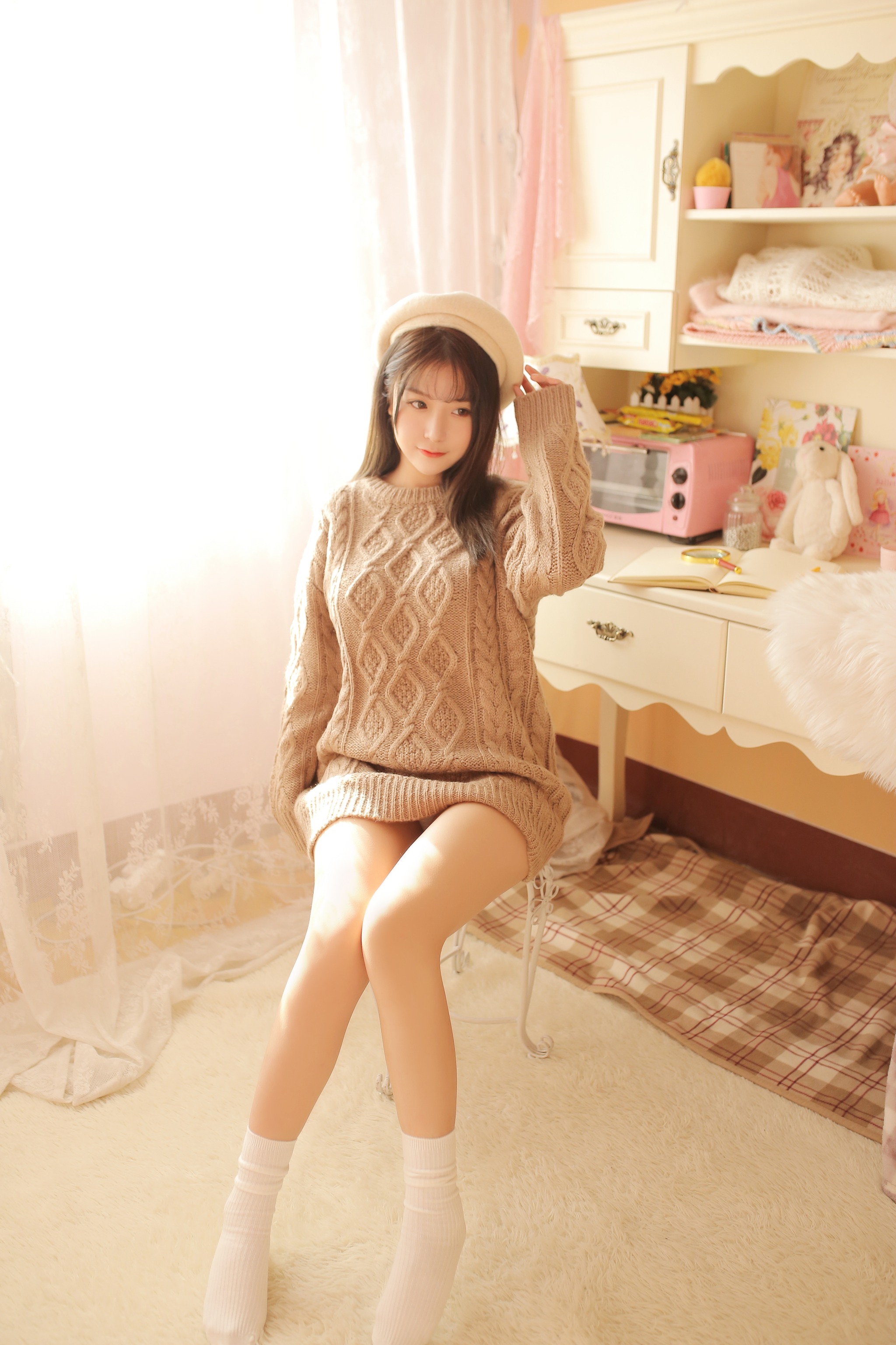 图片[1]-猫九酱 – NO.009 驼色毛衣 [34P]-XikXak